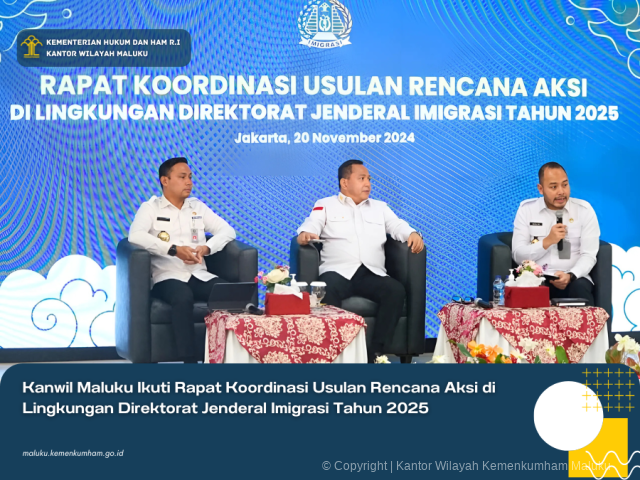 KANWIL MALUKU IKUTI RAPAT KOORDINASI USULAN RENCANA AKSI DI LINGKUNGAN DIREKTORAT JENDERAL IMIGRASI TAHUN 2025